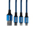 Kincrome KP1440 - 30cm Charging Cable 3-IN-1 USB-A TO USB-C